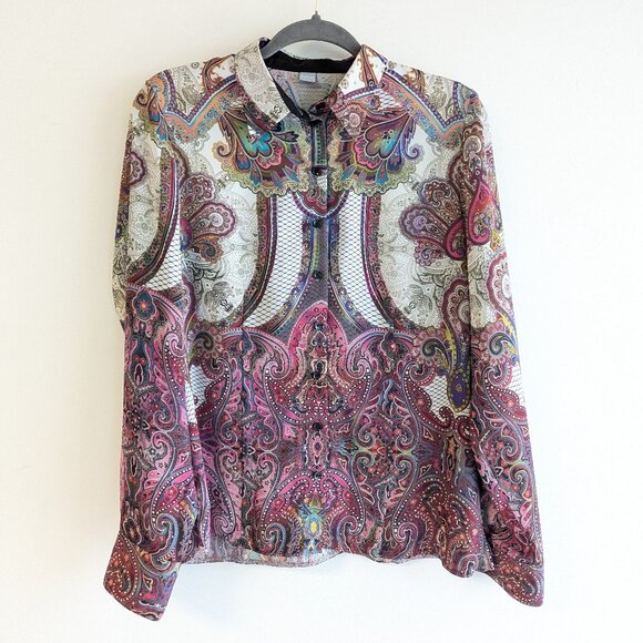 Erfo pasiley kaleidoscope print blouse - Picture 1 of 8